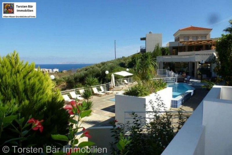 Agia Pelagia Kreta Kreta, Agia Pelagia charmantes Hotel mit 39 Zimmern, Pool Meerblick zu verkaufen Gewerbe kaufen